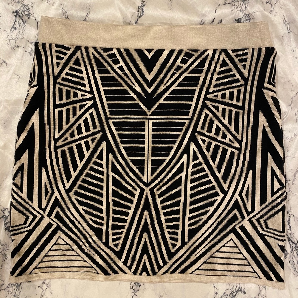Geometric Knit Skirt